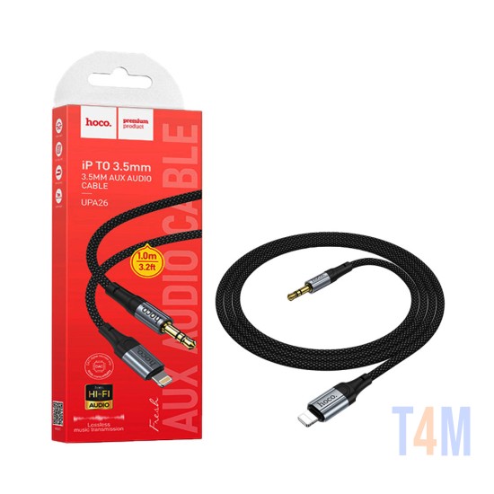 Cable de conversión de Audio Hoco UPA26 Fresh Lightning a 3,5mm 1m Negro